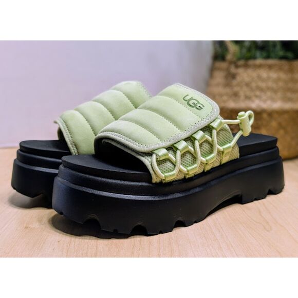UGG Caterpillar Green Callie Platform Sandals Women's Size 8 *NEW* - Picture 4 of 12